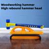 Double Headed Installation Hammer 25mm-45mm Rubber Handle Detachable Insulated Rubber Hammer for Electronics Electrical Work
