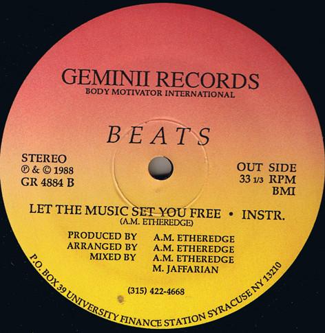 12inch Record BEATS - Let The Music Set You Free GR4884 Geminii Records 1988 US Dance & Electronica Used