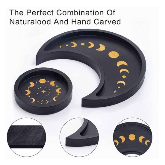 Декоративный поднос большой емкости круглый декоративный многоразовый ароматерапевтический эфирный поднос для луны Home