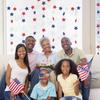 Patriotic Star Garland Banner Streamers Red White and Blue - 59 FT 6 Strands - Patriotic Decorations for 4th of July, Independence Day, Labor Day,