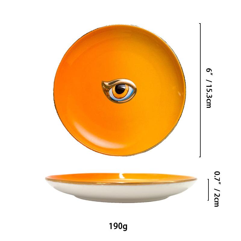 Vilead Керамическая тарелка с турецким дьяволом в виде глаза, кольцо, ожерелье, поднос для украшений, украшение стола в гостиной, конфетница, кладовая, интерьер