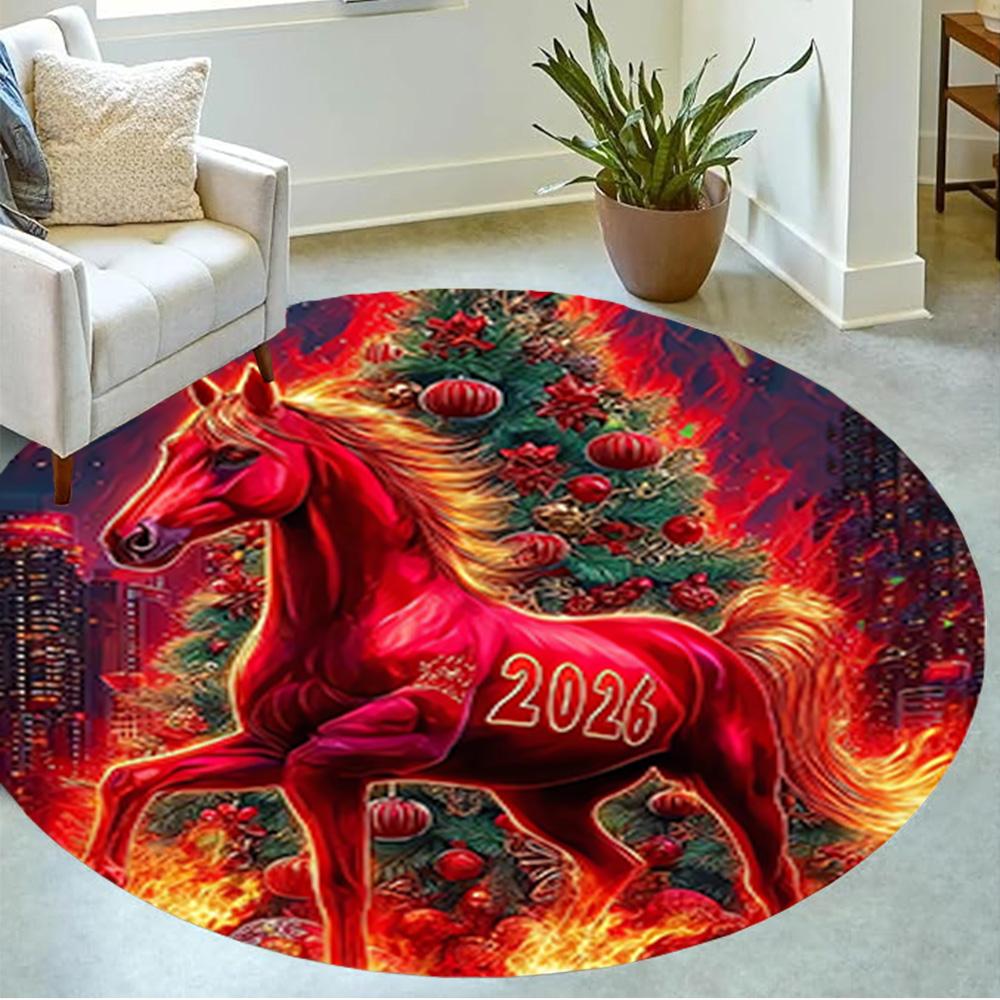 1pc home carpet carousel design for office decor gift living room bedroom non slip carpet
