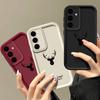 Для Samsung S25 Ultra S24 FE S23 A16 A56 A36 A15 A55 A35 Чехол для телефона с рисунком оленя, противоударный матовый чехол из ТПУ, мягкий бампер