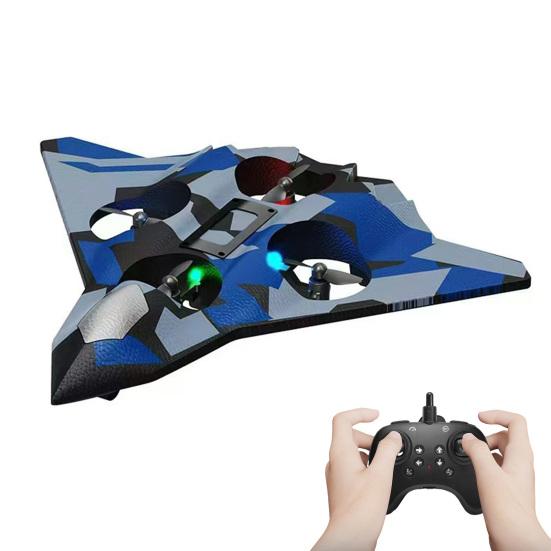 Remote Control Airplane Toy with LED Lights 360 Degrees Flip Mini Foam Fighter Jet Model Speeds