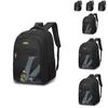 Oxford Backpack With Breathable Design 16in Laptop Bag Arc Shoulder Straps Unisex