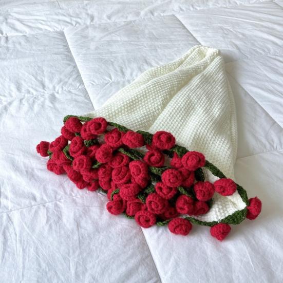 Сделай сам крючком цветы одеяло букет роз одеяло крючком набор букет плед одеяло ремесло