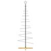 VidaXL Arbre de Noël en métal avec base en bois noir 180 cm 359605