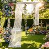 Wedding Arch Draping Fabric White Lace Drapes Sheer Backdrop Curtain for Wedding Ceremony Birthday Party Bridal Shower Decoration