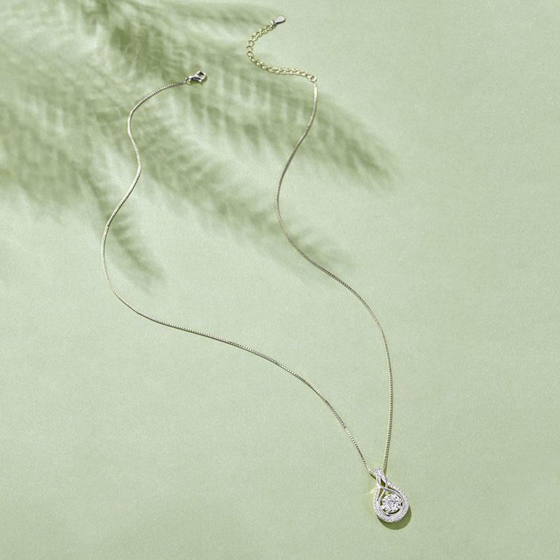 New Huge Shinning Sparkle S925 Sterling Silver Necklaces Moissanite Wonderful Infinity Pendant Necklace GRA Certified Necklace