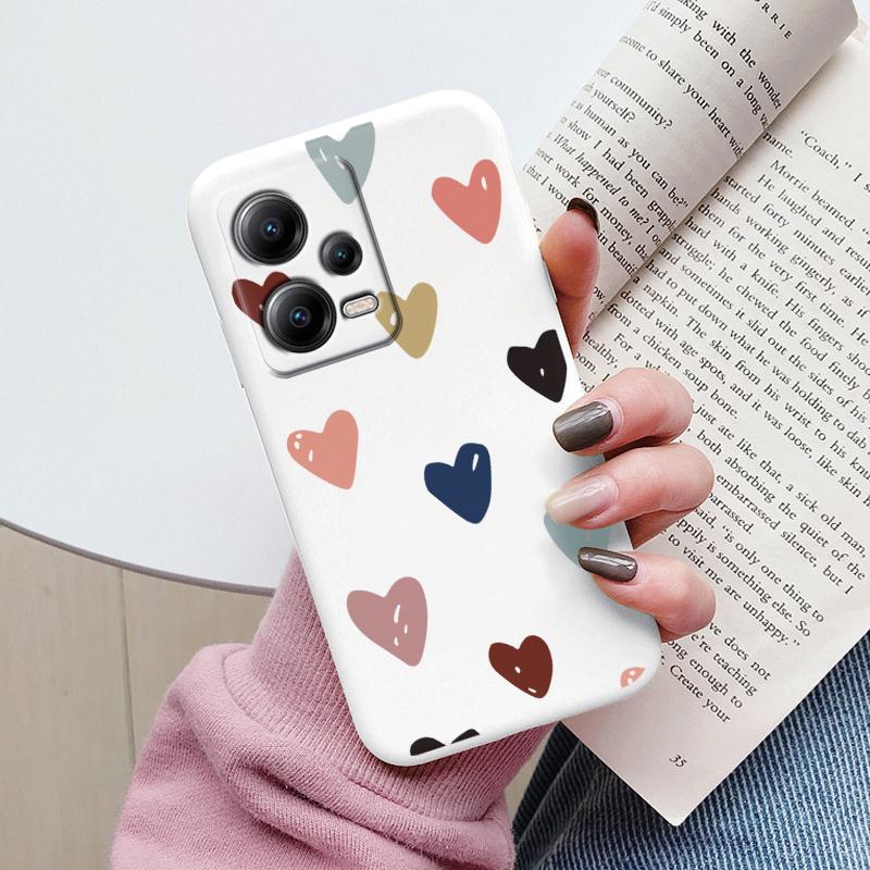Чехол Funda Для Poco X5 PocoX5 Pro 5G Чехол Цветы Сердце Мультфильм Оболочка Мягкий Силикон Couqe Для Xiaomi Poco X 5 X5Pro