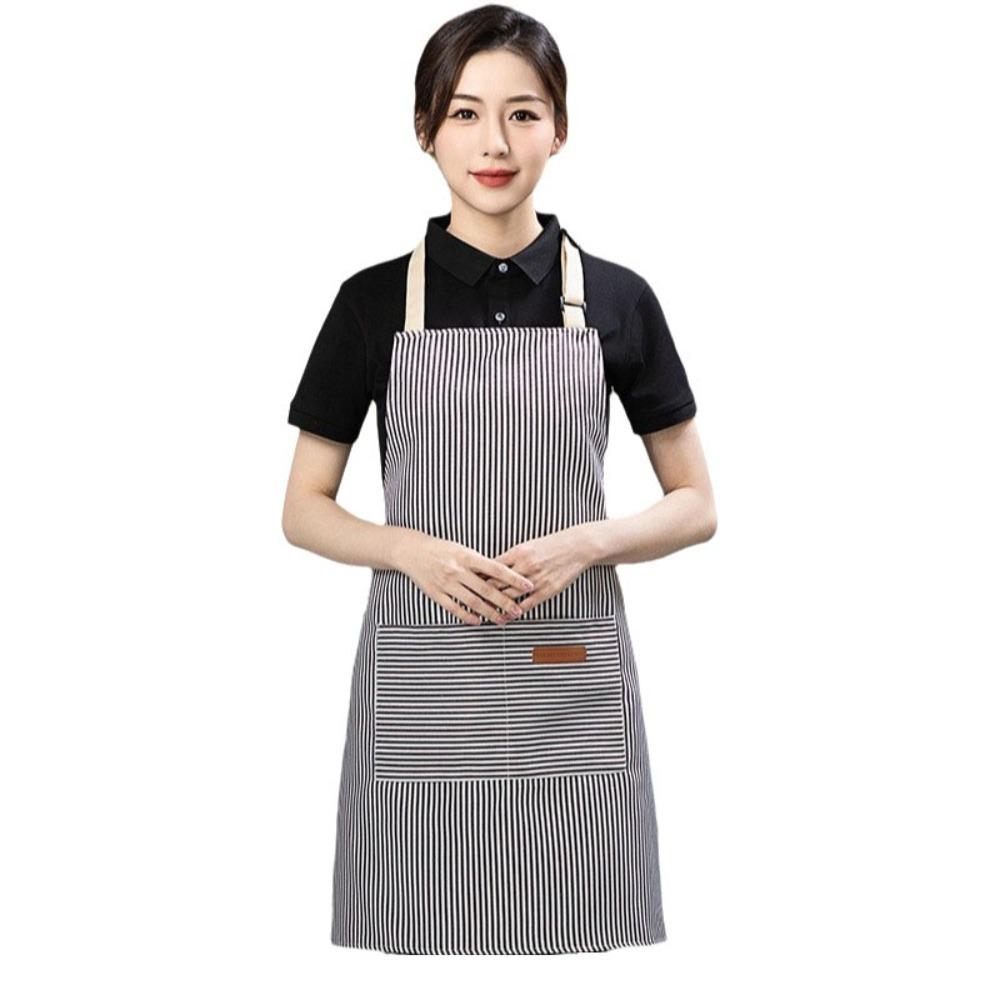 with 2 Pockets Striped Apron Adjustable Kitchen Apron Practical Cooking Apron  Food Preparation