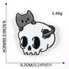 Badge Clothing Accessories Cartoon Skull Cat Badge Embroidery Sticker Decorative Accessories Patch Sticker Cloth Label Badge Cloth Sticker