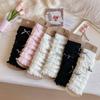 Leg Warmers Women Knitted Foot Cover Lolita Kawaii Knee Socks Ballet Style Cute Bow Sweet Girls Leg Warmers Long Socks Stockings