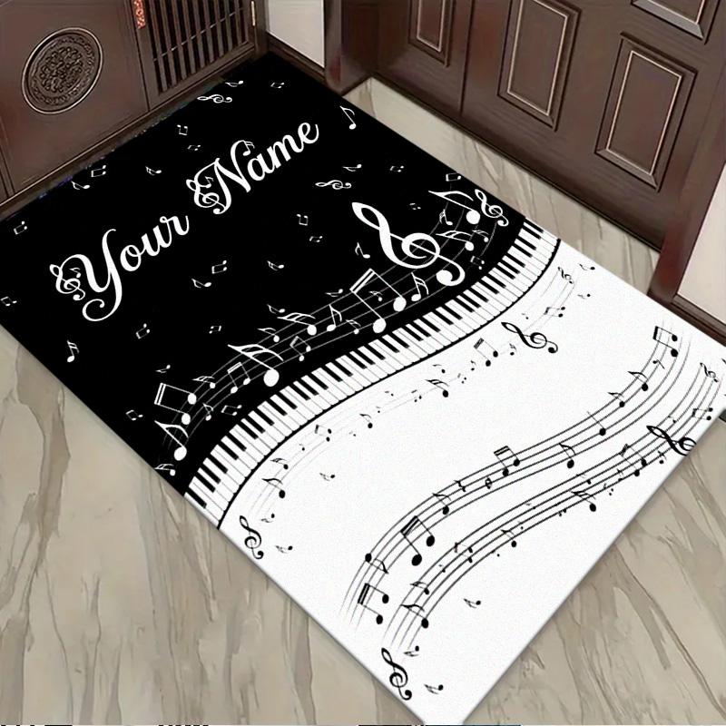 Name Custom Piano Note Carpet Rug for Living Room Bedroom Home Sofa Decoration,Kids play Non-slip Floor Mat