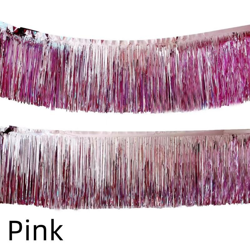 2/1 упаковка фольгированной бахромы гирлянды металлической мишуры растяжки баннеры для парада поплавки день рождения свадьба рождественская вечеринка декор
