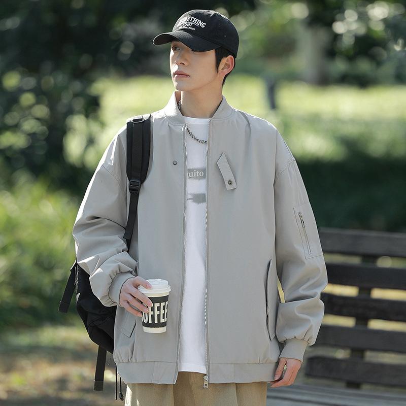 Куртка-бомбер с пряжкой, бейсбольная куртка, мужская повседневная свободная большого размера, для пар