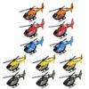 12Pcs  Children Airplanes Toys Pull Back Power  Helicopter Toys Pullback Helicopters