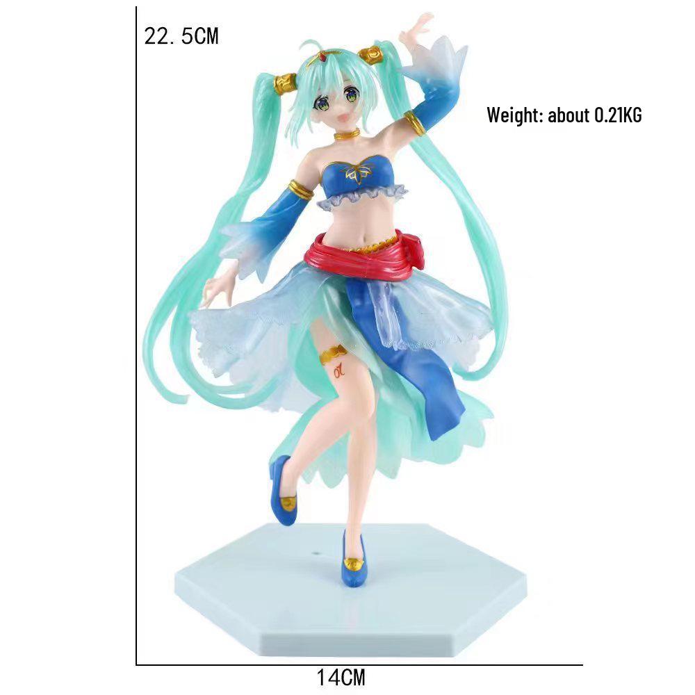 High-Quality Sakura Hatsune Miku PVC Doll with Decorative Chassis Ornaments