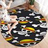 One Piece Straw Hat Pirates Round Area Rug Carpet Rug For Living Room Bedroom Sofa Playroom Decor Nonslip Floor Mat