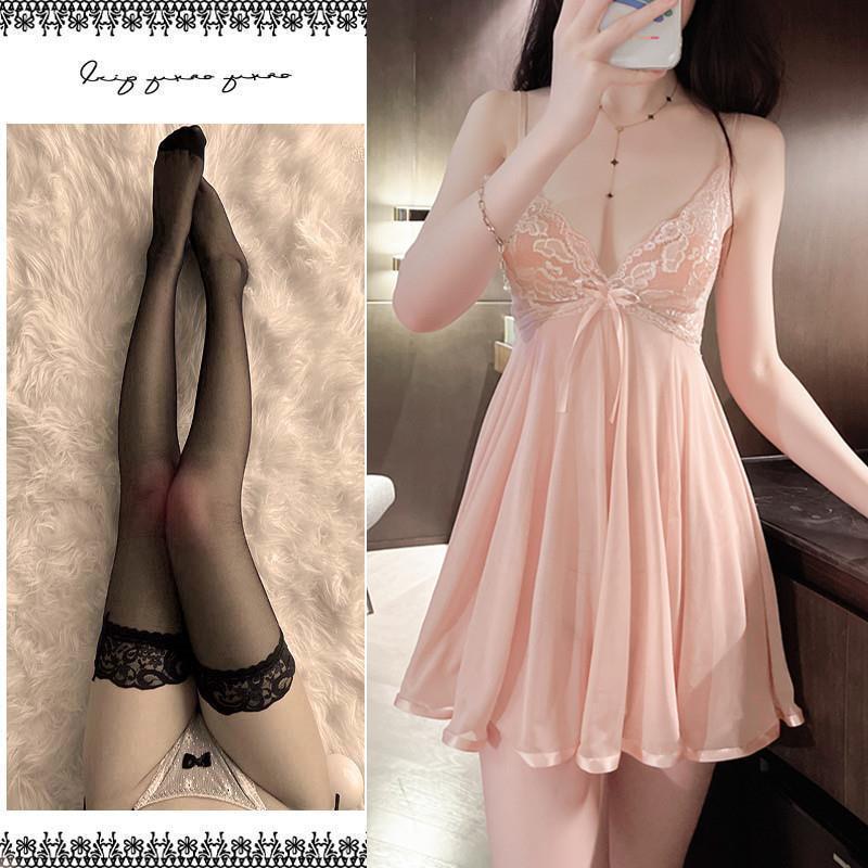 Сексуальный кружевной комплект ночной сорочки: Подчеркивает грудь, Прозрачное нижнее белье для женщин