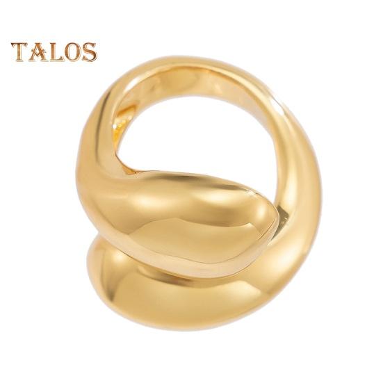 Женское кольцо в стиле хип-хоп, крупное, нестандартное, глянцевое, витое кольцо, каплевидное, сплавное, плиссированное кольцо, модные аксессуары