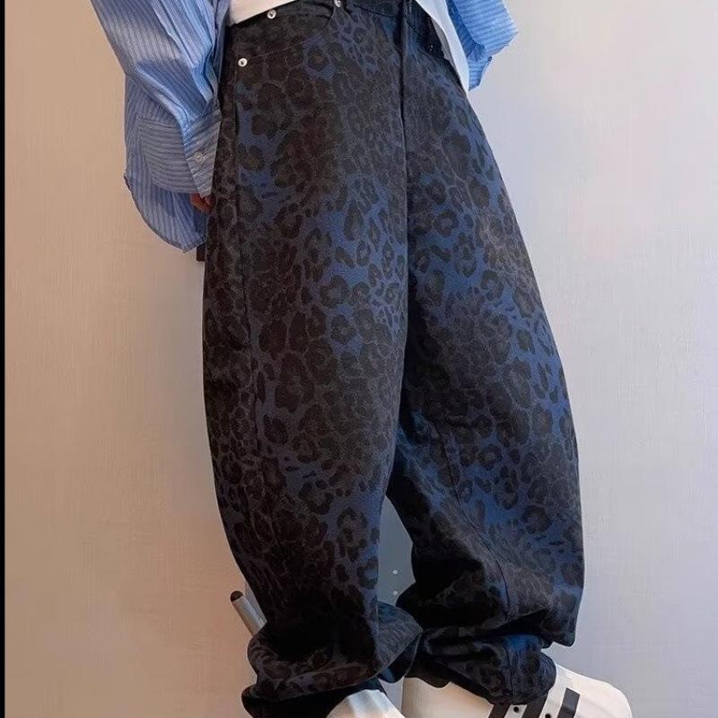 Мужской летний камуфляжный комбинезон с широкими штанинами — модный американский уличный стиль