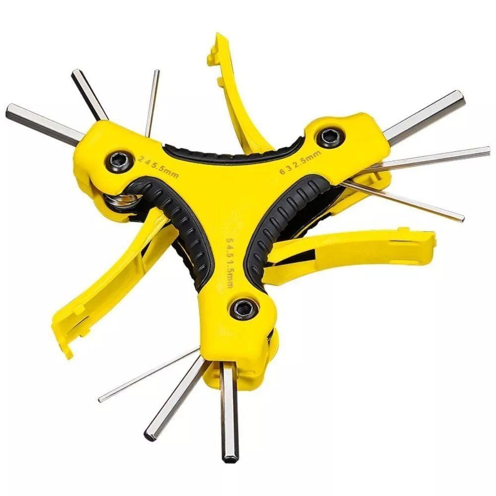 9 In 1 Combination Allen Wrench 1.5/2/2.5/3/4/4.5/5/5.5/6mm Trigeminal Key Set Hand Repair Tools
