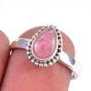 Кольцо из стерлингового серебра 925 пробы с натуральным родохрозитом S.6.5 m6H71