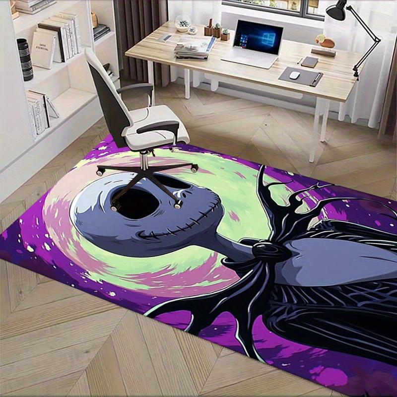 Office Rug Nightmare Before Christmas, Jack Skellington theme 3D Printed Anti-Slip Rug-Machine Washable for Living Room