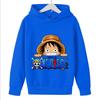 Детская худи с принтом логотипа-черепа Луффи из аниме One Piece, пуловер с капюшоном, осенняя уличная одежда, детские топы