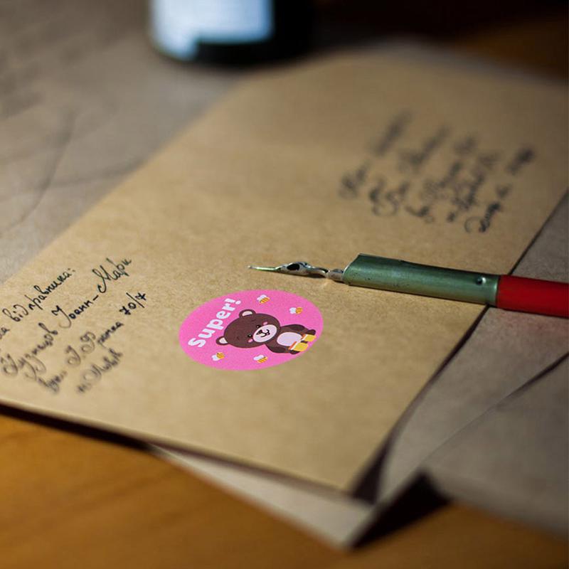 500 шт. Учителя награды наклейки милые животные наклейки школа мотивационные наклейки