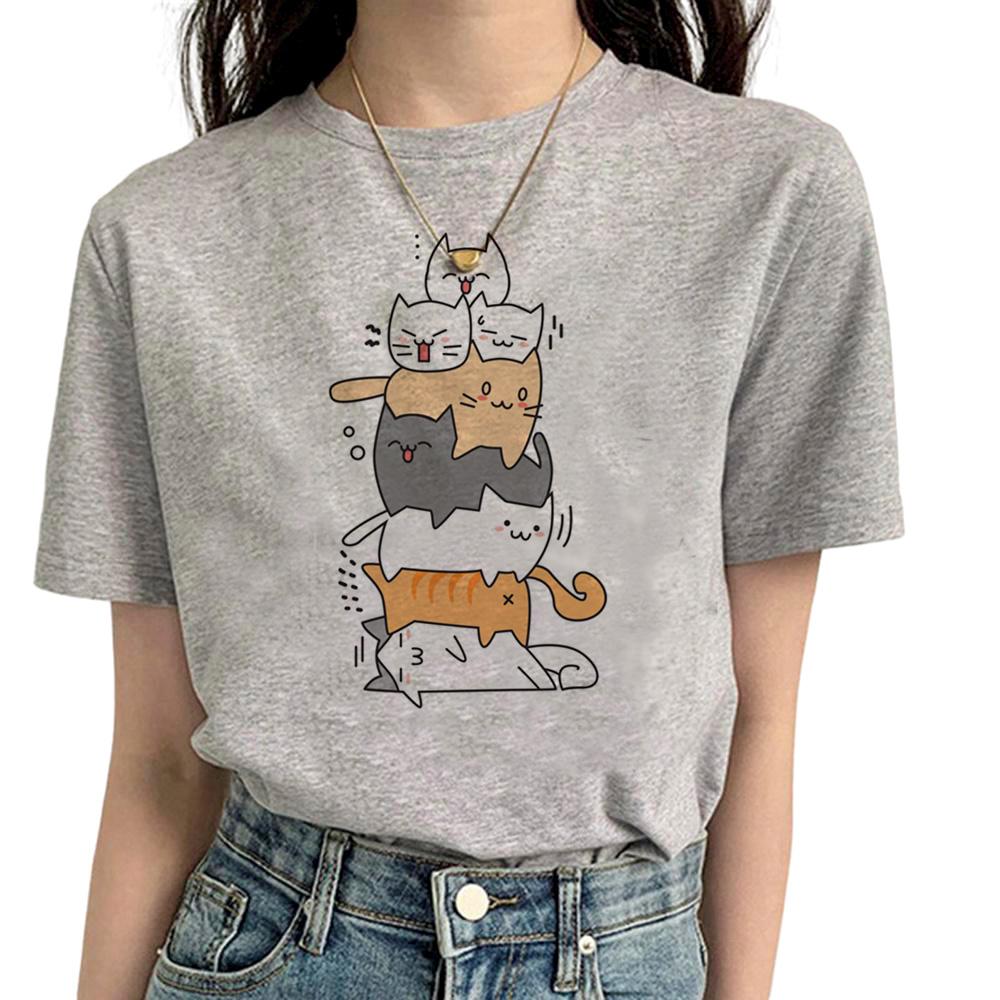 Funny Cat T Shirt Unisex Comic Tee Girl Funny Clothing