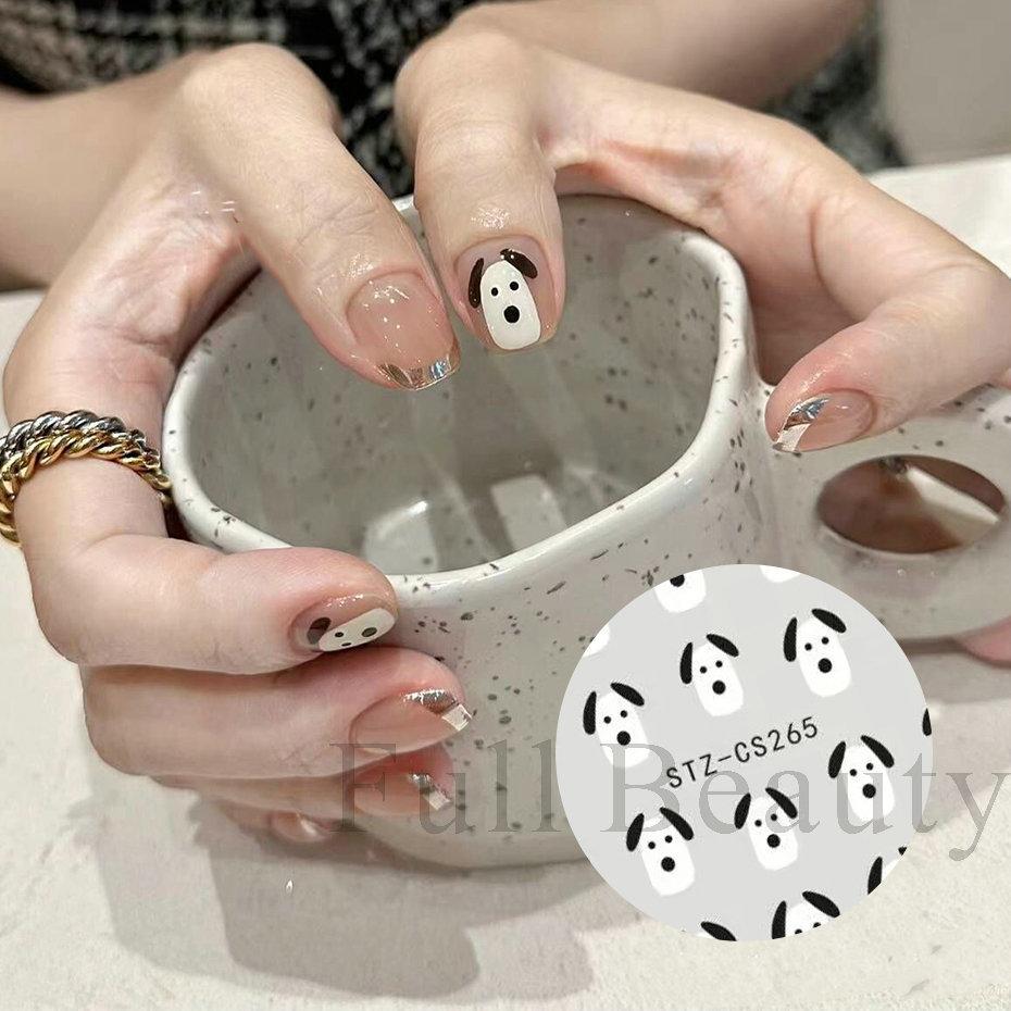 Nail Art Stickers Ins Cartoon Cute Puppy Bunny Niche Adhesive Nail Stickers