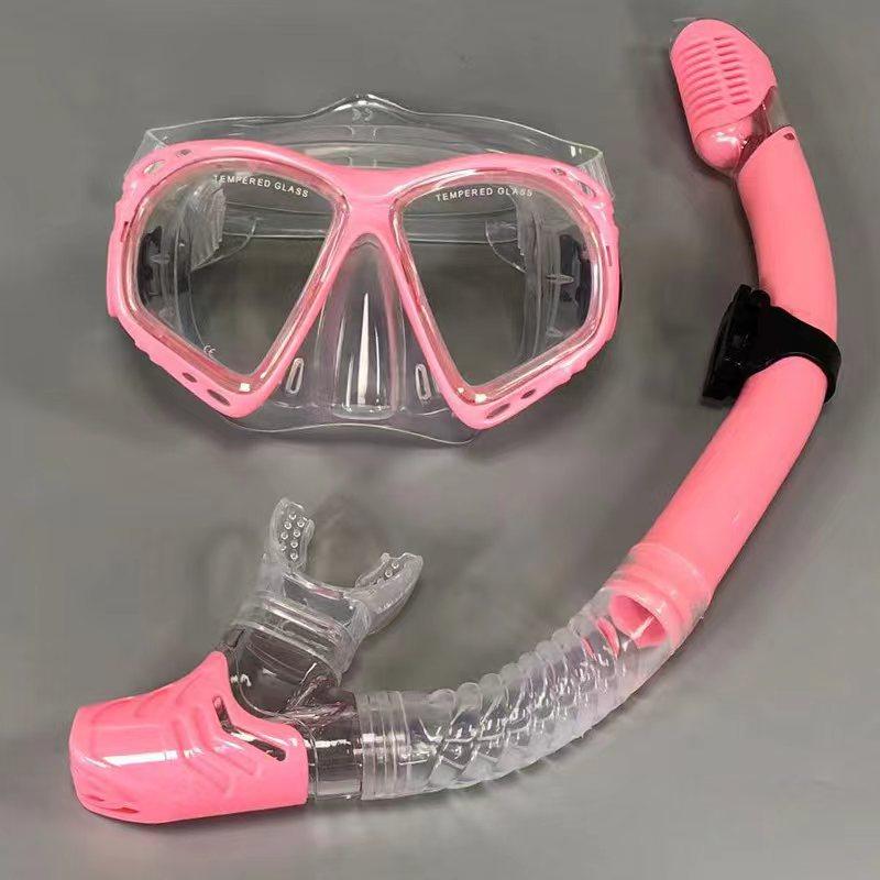 Маска для дайвинга HB Комплект для сноркелинга для взрослых Силиконовая юбка и противотуманные очки Профессиональное плавательное снаряжение
