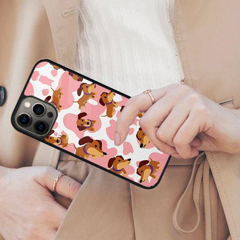 Милый такса Такса Дакель Собака Магнитный Чехол для Телефона ДЛЯ APPLE iPhone 17 Air 16 14 13 12 Pro Max 15 Plus Беспроводной Чехол MagSafe