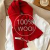 Luxury Winter Wool Cashmere Scarf for Women Warm Pashmina Brand Foulard Female Shawls Wraps Thick Soft Bufanda Scarves Stole