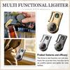 Multifunctional Keychain With Hour Hand, Bottle Opener, Real Watch, Five-in-one Inflatable Lighter With Colored Light