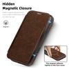 For iPhone 15 Pro Max Case Compatible with MagSafe RFID Blocking Card Holder Leather Phone Cover