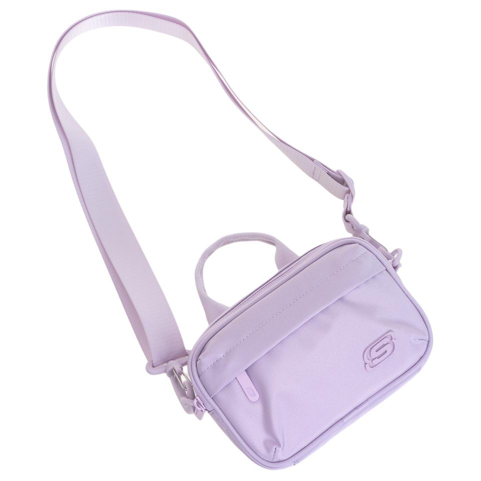 New Skechers Fabric Camera Bag, Portable Crossbody Bag, Shoulder Bag Unisex Tranquil Orchid Purple L124U068-0239