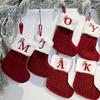 Christmas Stockings Decorative Letter Knitted Sock Hanging Decoration Easy To Hang Festive Christmas Tree Decor