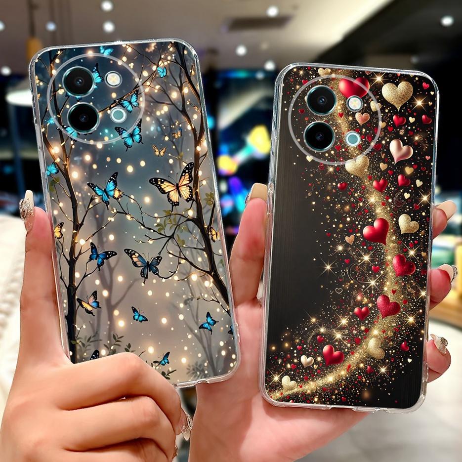 Чехол для Vivo Y38 Y58 5G V2355 Новая Модная Расписная Крышка Мягкий Силиконовый Чехол для Телефона Для Vivo Y200i Y200t Y 58 VivoY38 VivoY58 Сумки