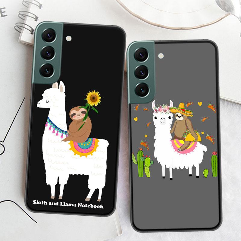 Чехол для телефона с милым рисунком ламы для Samsung Galaxy A12 A22 A32 A42 A52 A72 A54 A34 A24 A14 A73 A53 A33 A23 A13 5G F52 F62, чехол Sh