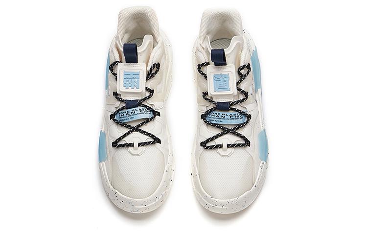 Women's Sneakers Anta Overlord 3.0 Abrasion Resistant Breathable Mid top Skateboard Shoes Women's White Blue