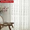 Embroidered White Tulle Curtains For Living Room Luxury Hall European Lace Voile Sheer Curtains For Window Bedroom Girl Drapes