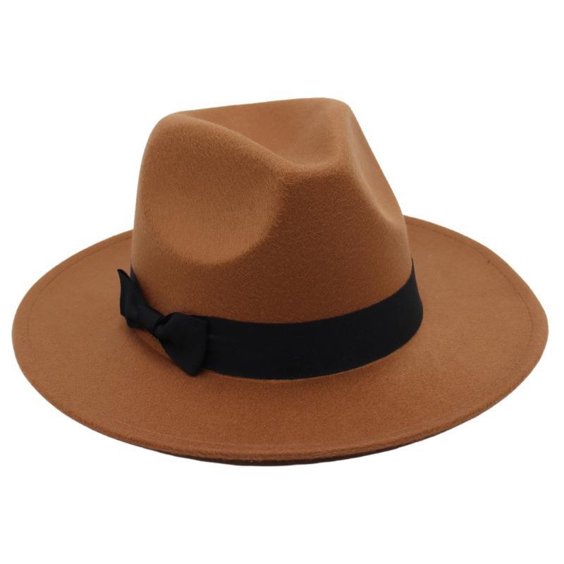 Винтажный цилиндр, бабочка, костюм, джазовая шляпа, мужская и женская, иностранная фетровая шляпа, шляпа Хепберн из твида