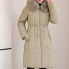 Fashion Women's Warm Winter Coats Hooded Elegant Faux Fur Collar Lady Jackets Thick Long Parkas