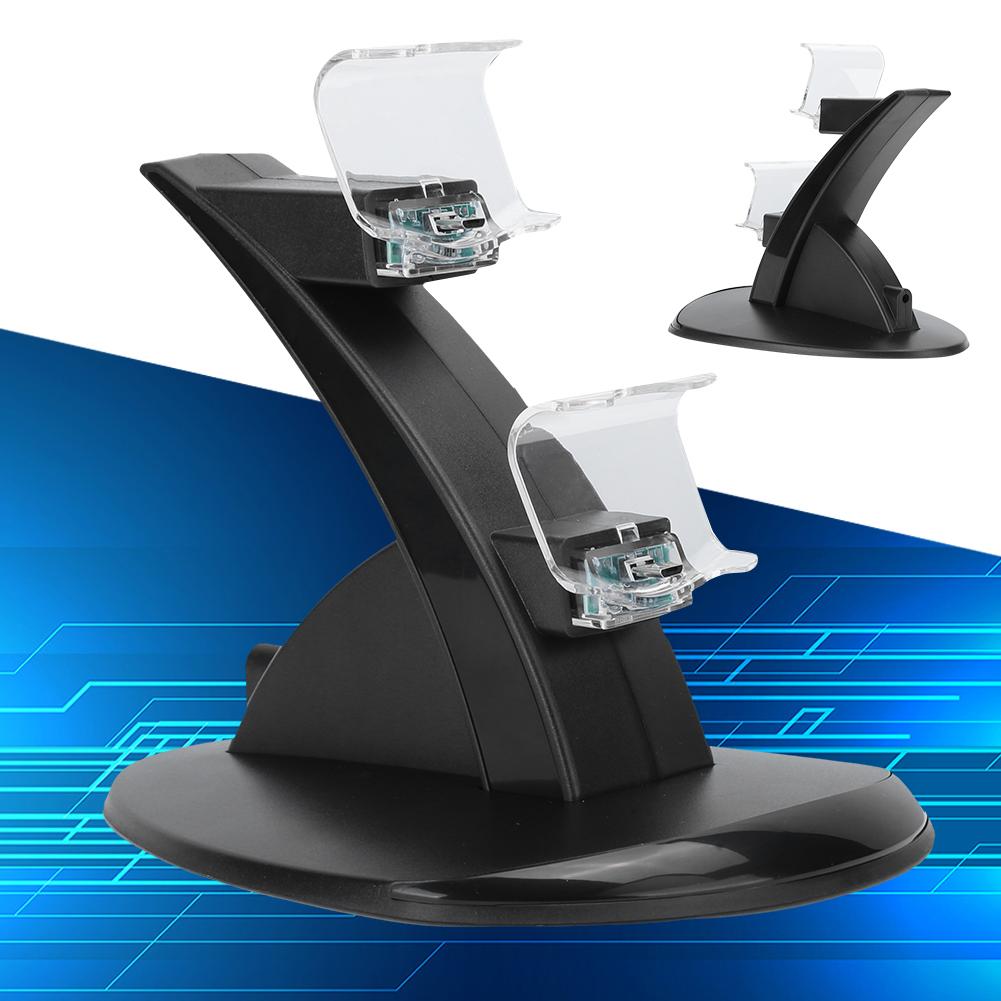 2 In 1 Double Airplane Gamepads Desktop Charger Charging Stand Accessory for PS4