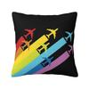 Spitfire War Planes In Flight On Navy Blue Throw Pillow Sofa Supermarine Fighter Pilot Nordic Cushion Cover Soft Pillowcase