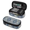 Pencil Bag 300D Polyester Large Capacity Secure Zipper Closure with Main Pocket Mesh Layer and Removable Pen Divider for Students