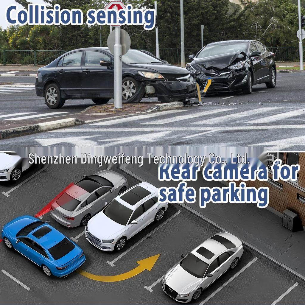 F108 Четырехкамерный видеорегистратор 1080P с мониторингом спереди, слева, справа, сзади и видом заднего хода